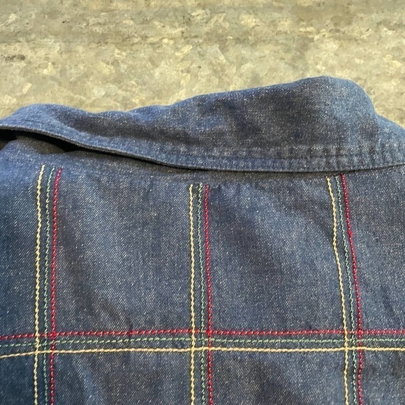 Vintage Great Cavalier St. Paul Silk Denim Embroidered Bomber Jacket Womens XL - Picture 9 of 12